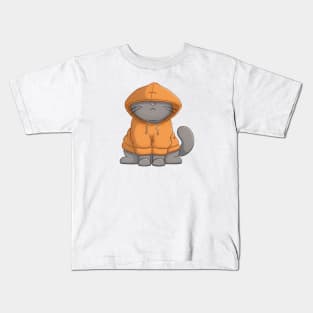 Funny Grey Cat Kids T-Shirt